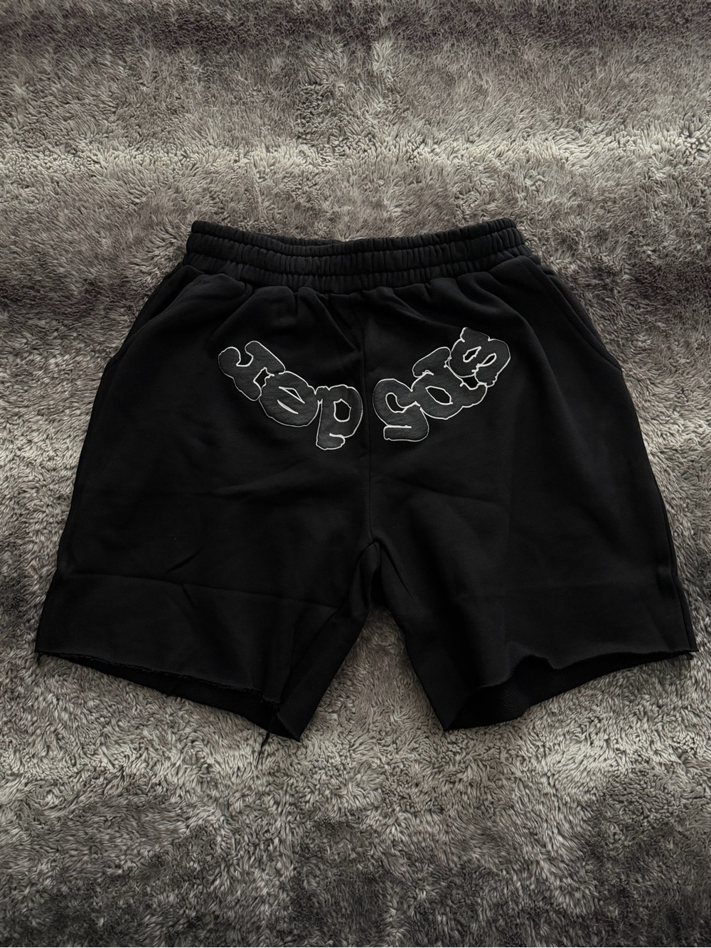 Black Sp5der Men’s Graphic Casual Shorts